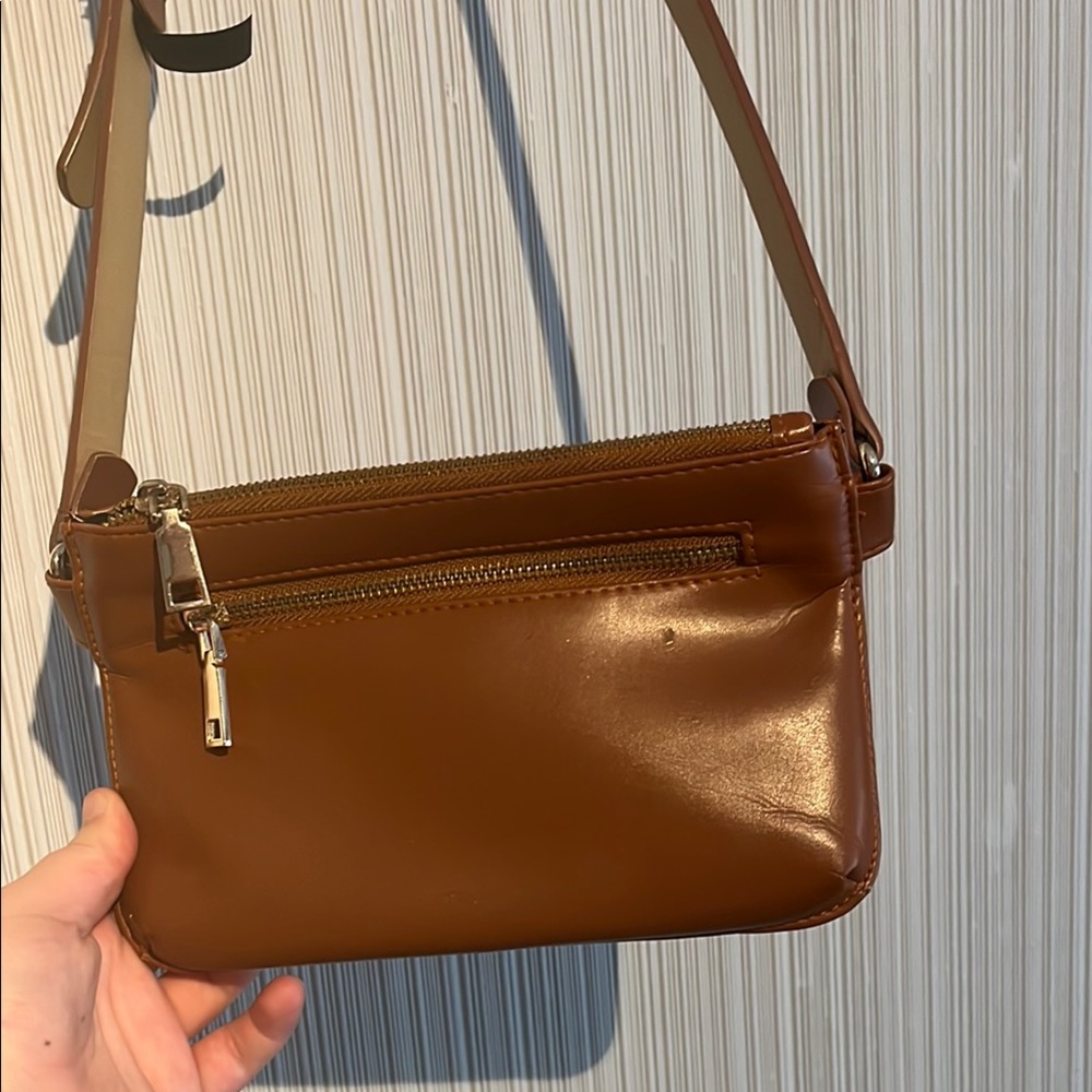 Small brown shoulder bag